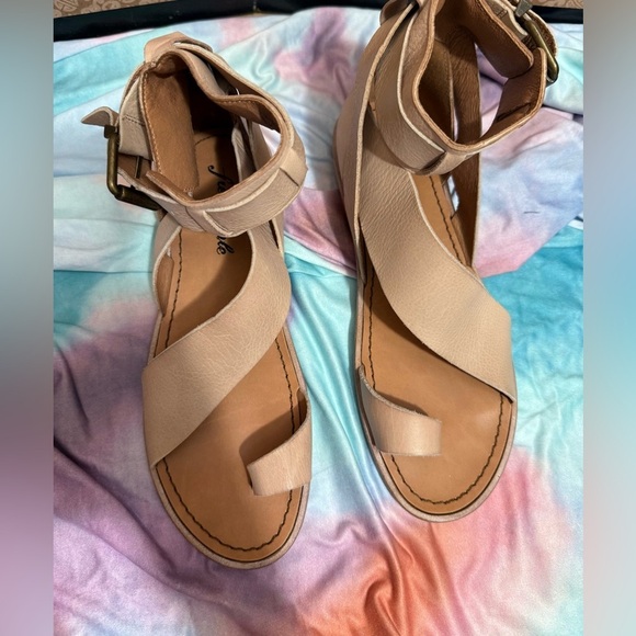 Free People Vale Leather Strappy Boot Sandals Size 7.5 - Picture 7 of 15